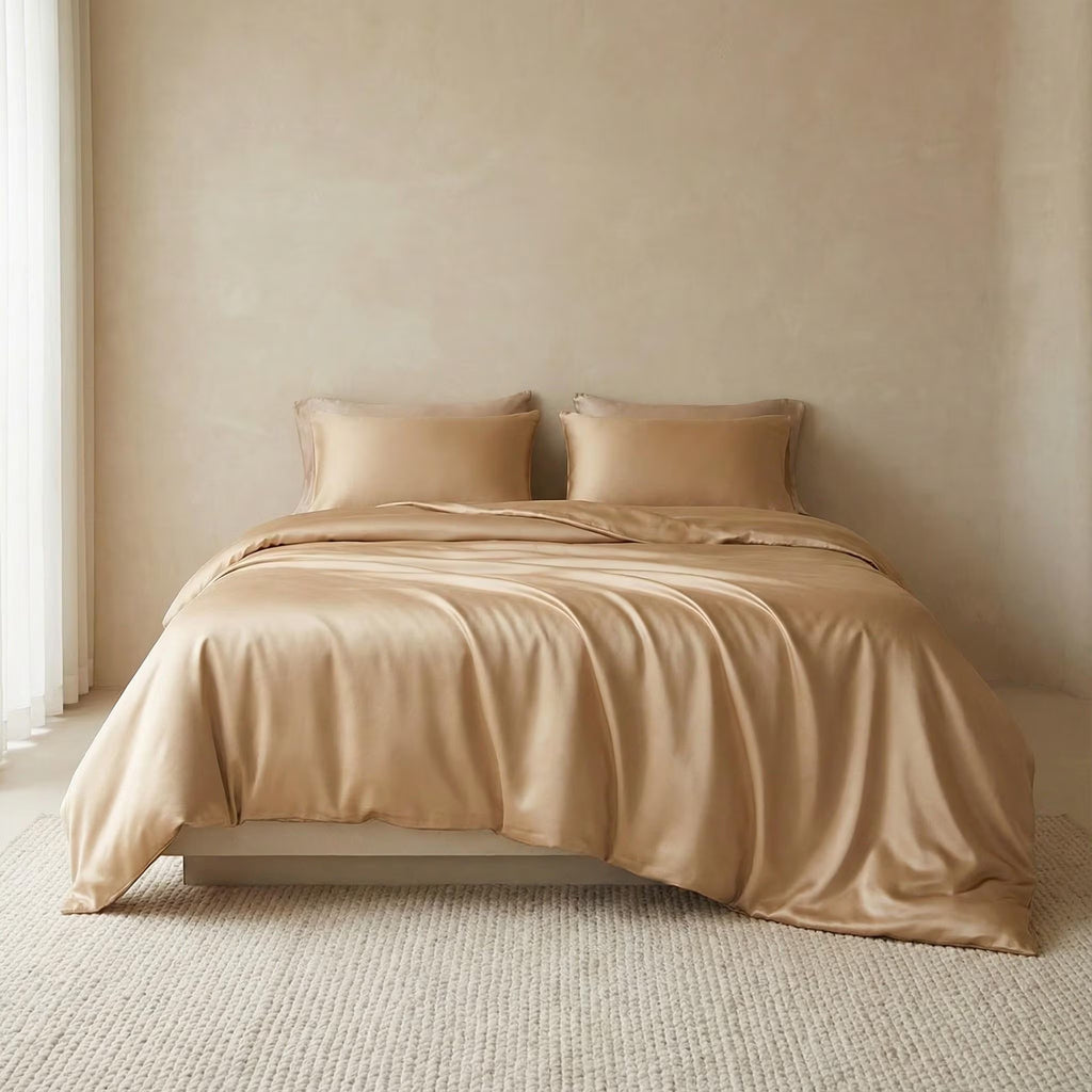 100% Mulberry Silk Bedding Set, Silk Duvet Cover, Silk Pillowcases, Envelope Style, Luxury Bedding, Pure Silk, Queen Size, King Size & More