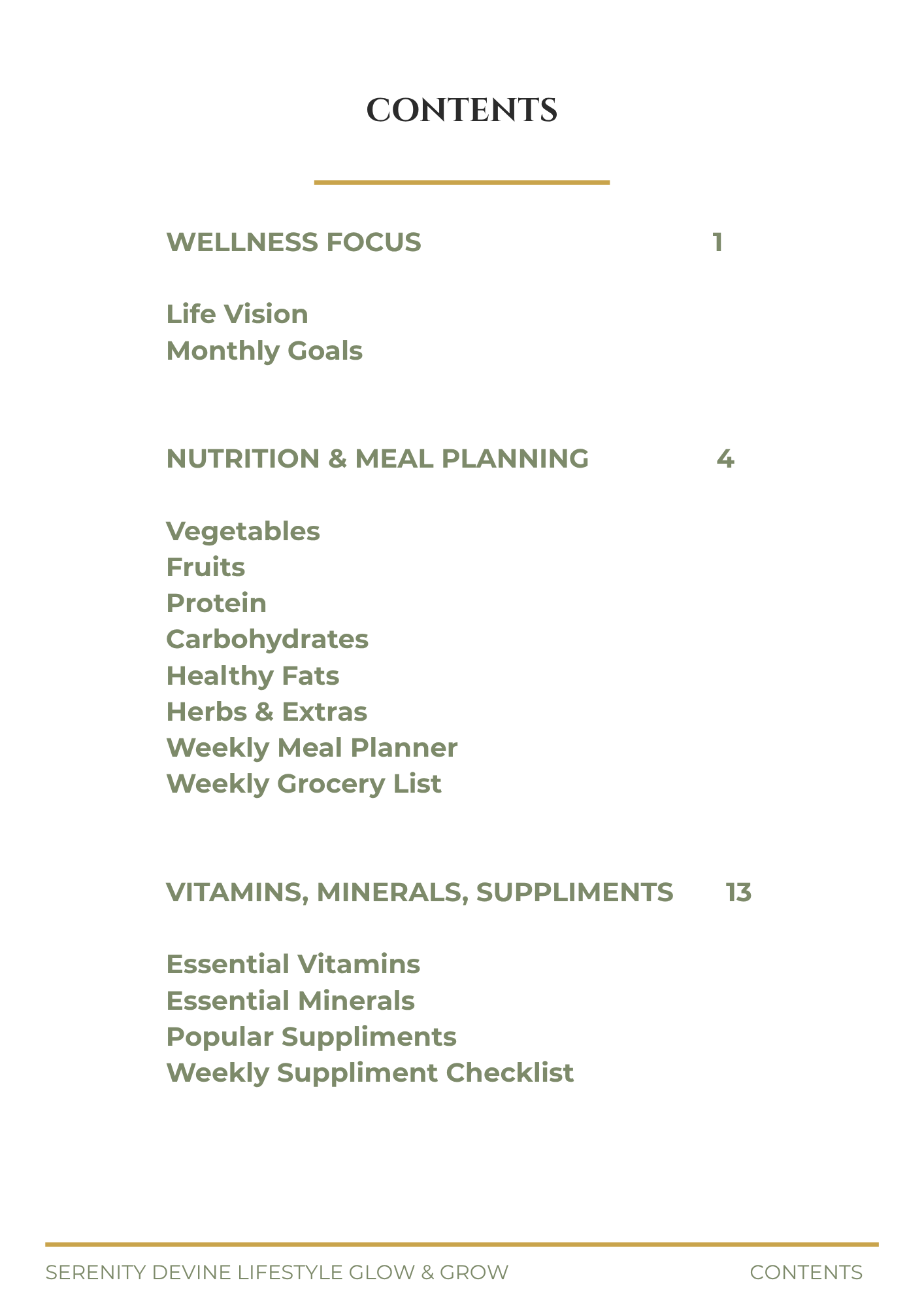 SERENITY DEVINE LIFESTYLE GUIDE
