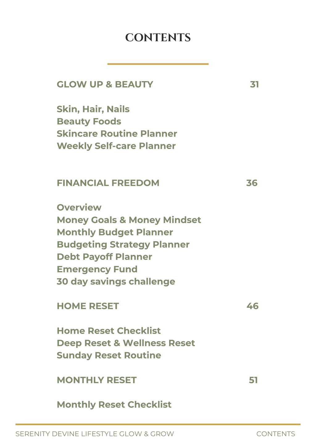SERENITY DEVINE LIFESTYLE GUIDE