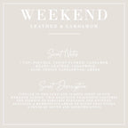 Leather + Cardamom Reed Diffuser | Non-Toxic, Vegan, Hand-Poured 6Oz | WEEKEND