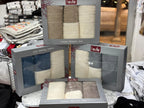 Luxury Turkish Cotton Towel Set 4 Piece Bathroom Set Cream and Beige 2 Bath Towels 2 Hand Towels Soft Hotel Quality Spa Gift
