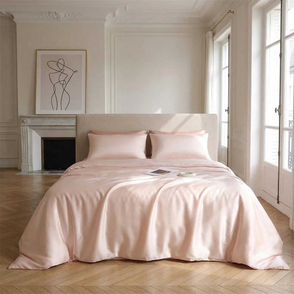 100% Mulberry Silk Bedding Set, Silk Duvet Cover, Silk Pillowcases, Envelope Style, Luxury Bedding, Pure Silk, Queen Size, King Size & More