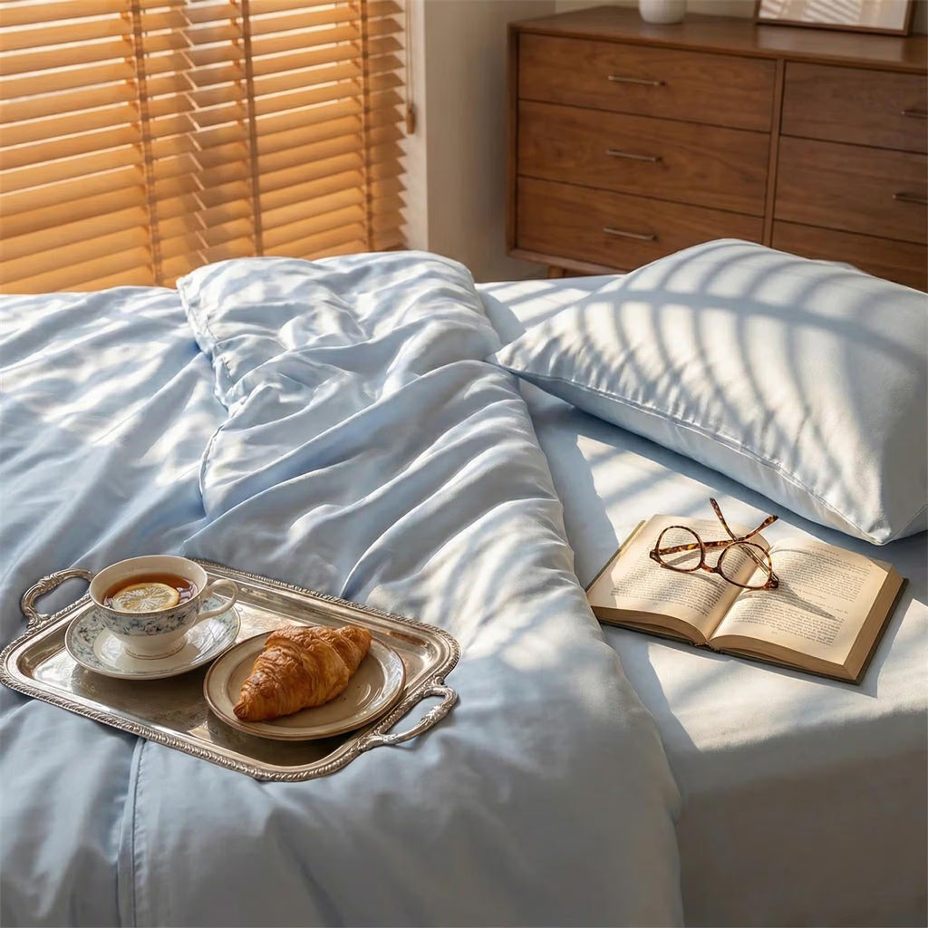 100% Mulberry Silk Bedding Set, Silk Duvet Cover, Silk Pillowcases, Envelope Style, Luxury Bedding, Pure Silk, Queen Size, King Size & More