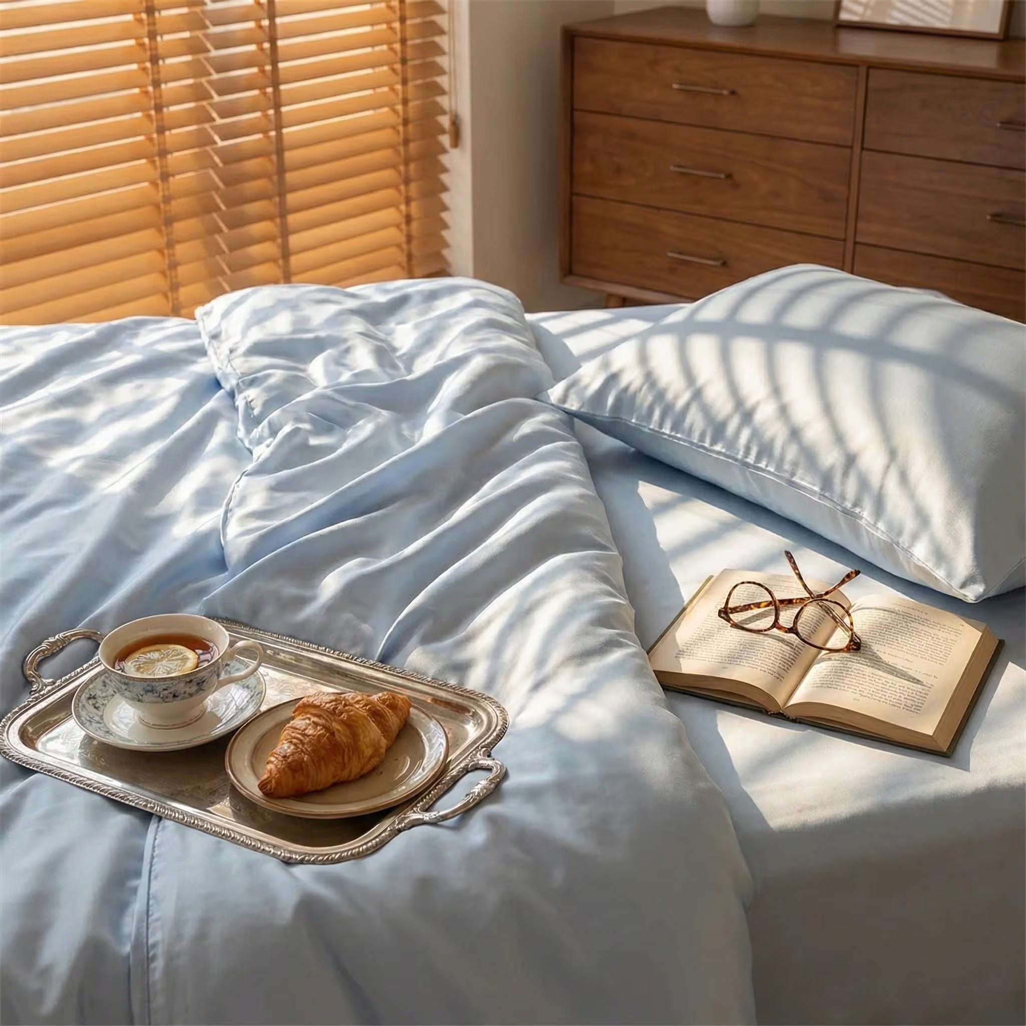 100% Mulberry Silk Bedding Set, Silk Duvet Cover, Silk Pillowcases, Envelope Style, Luxury Bedding, Pure Silk, Queen Size, King Size & More