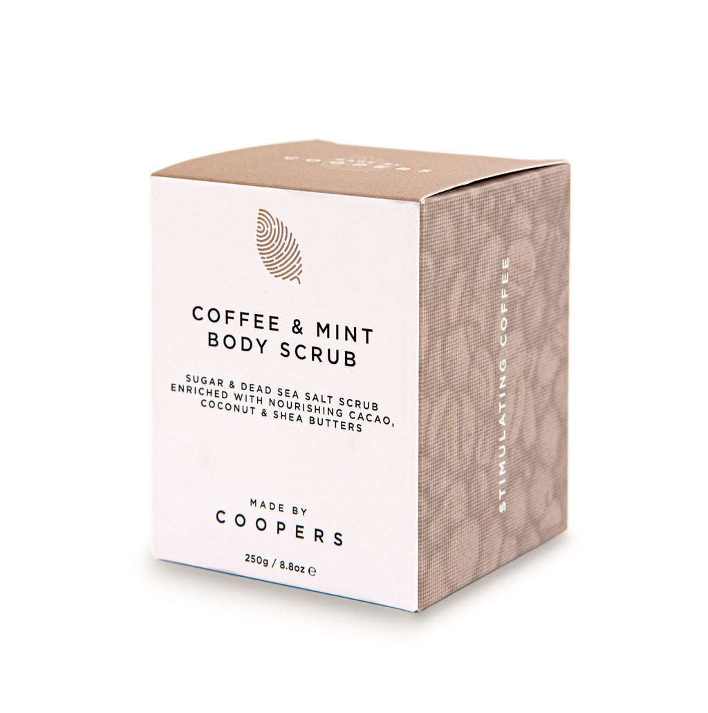 Organic Coffee Mint Body Scrub: Cacao, Shea & Coconut Butter (250G)