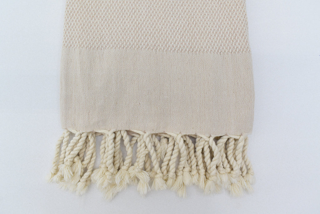 Luxurious Beige Turkish Towel 40X66 - Organic Cotton Bath Towel for Beach, Spa, Sauna, Home Decor - Lightweight Decorative Gift Towel