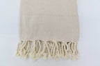 Luxurious Beige Turkish Towel 40X66 - Organic Cotton Bath Towel for Beach, Spa, Sauna, Home Decor - Lightweight Decorative Gift Towel