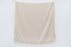 Luxurious Beige Turkish Towel 40X66 - Organic Cotton Bath Towel for Beach, Spa, Sauna, Home Decor - Lightweight Decorative Gift Towel