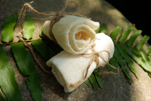 100% Natural Mulberry Handwoven Silk Face Towel/Organic Vietnamese Wash Cloth for Sensitive Skin/Raw Silk Face Cloth for Babies