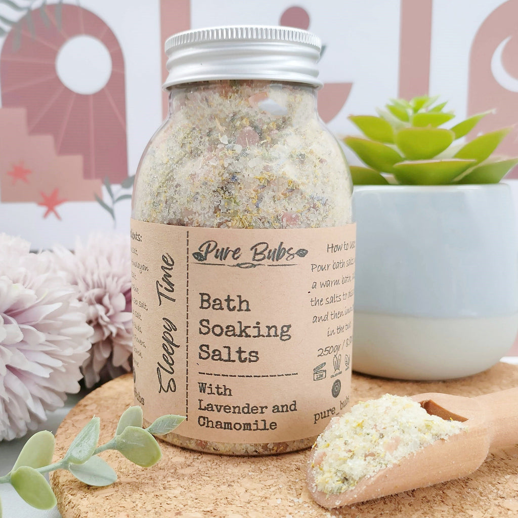 Lavender Bath Salts, Relaxing Foot Soak, Organic Skin Care, Soaking Salts