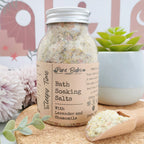 Lavender Bath Salts, Relaxing Foot Soak, Organic Skin Care, Soaking Salts