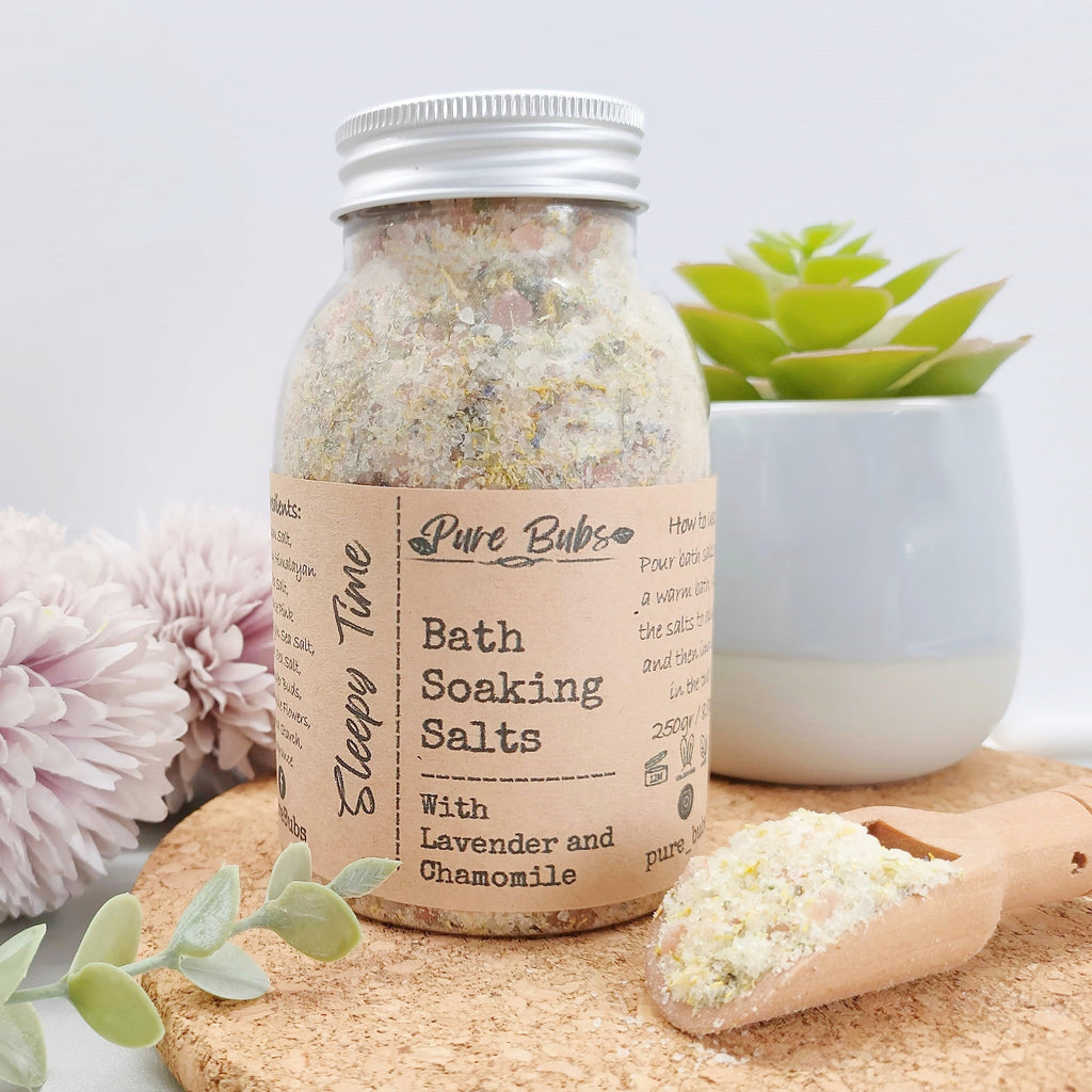 Lavender Bath Salts, Relaxing Foot Soak, Organic Skin Care, Soaking Salts