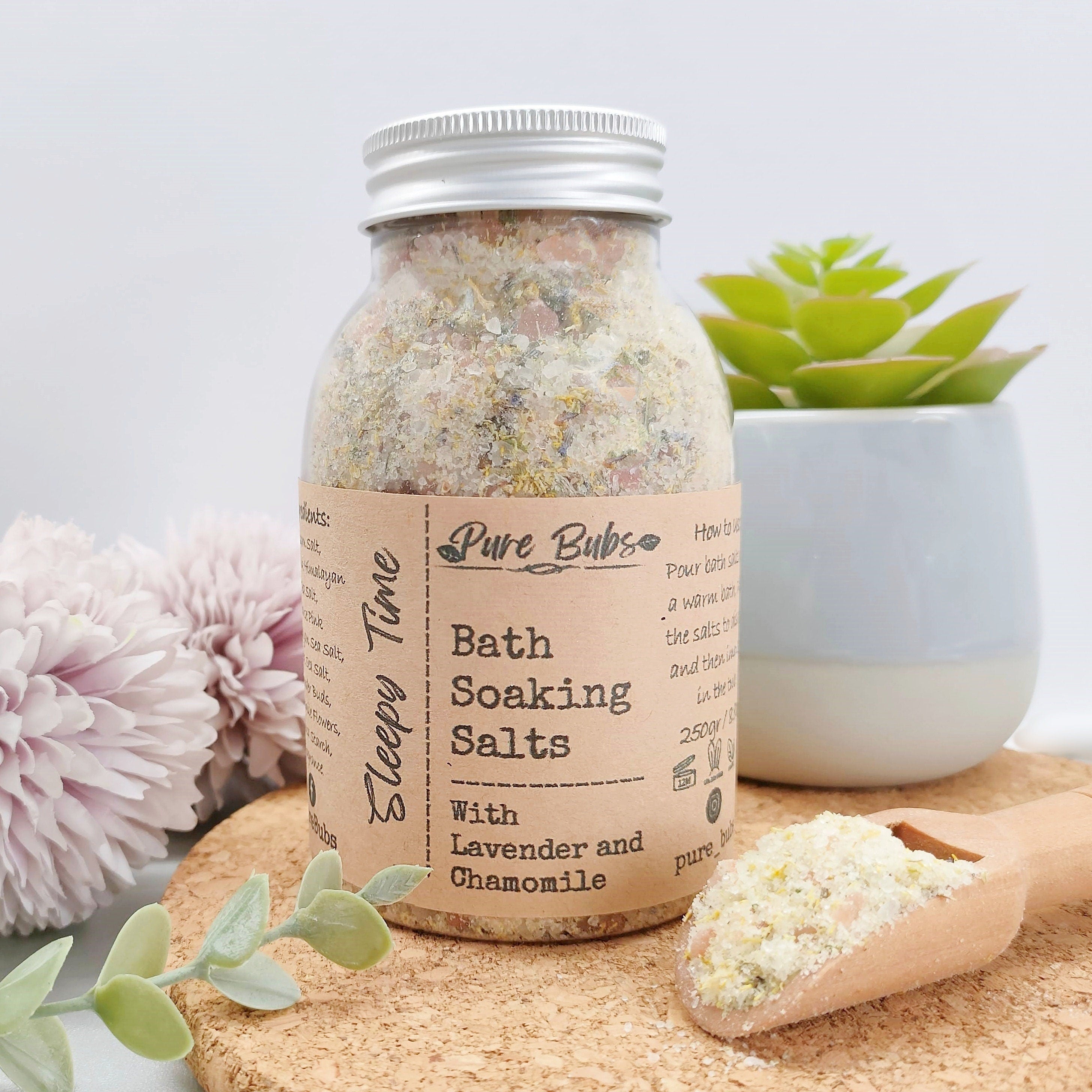 Lavender Bath Salts, Relaxing Foot Soak, Organic Skin Care, Soaking Salts