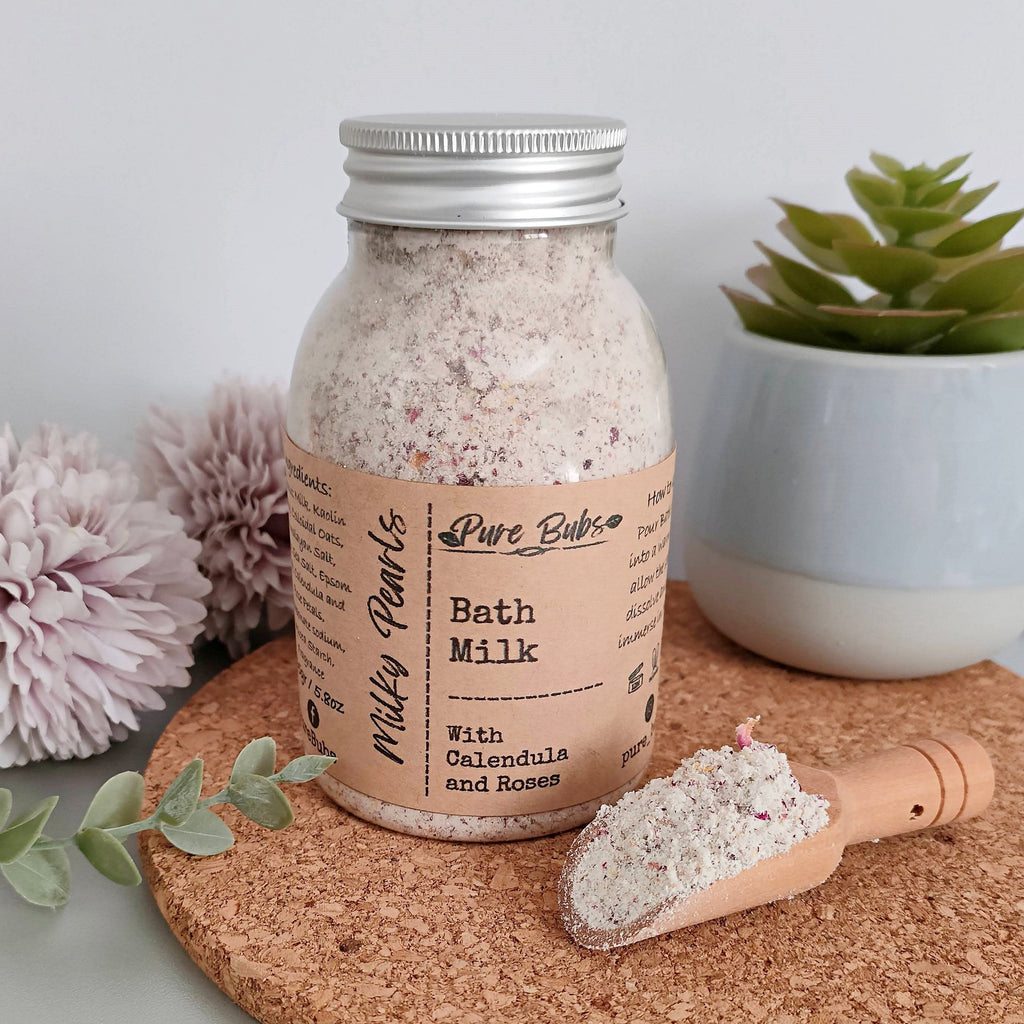 Oatmeal and Coconut Milk Bath Salts, Relaxing Foot Soak, Organic Skin Care, Soaking Salts