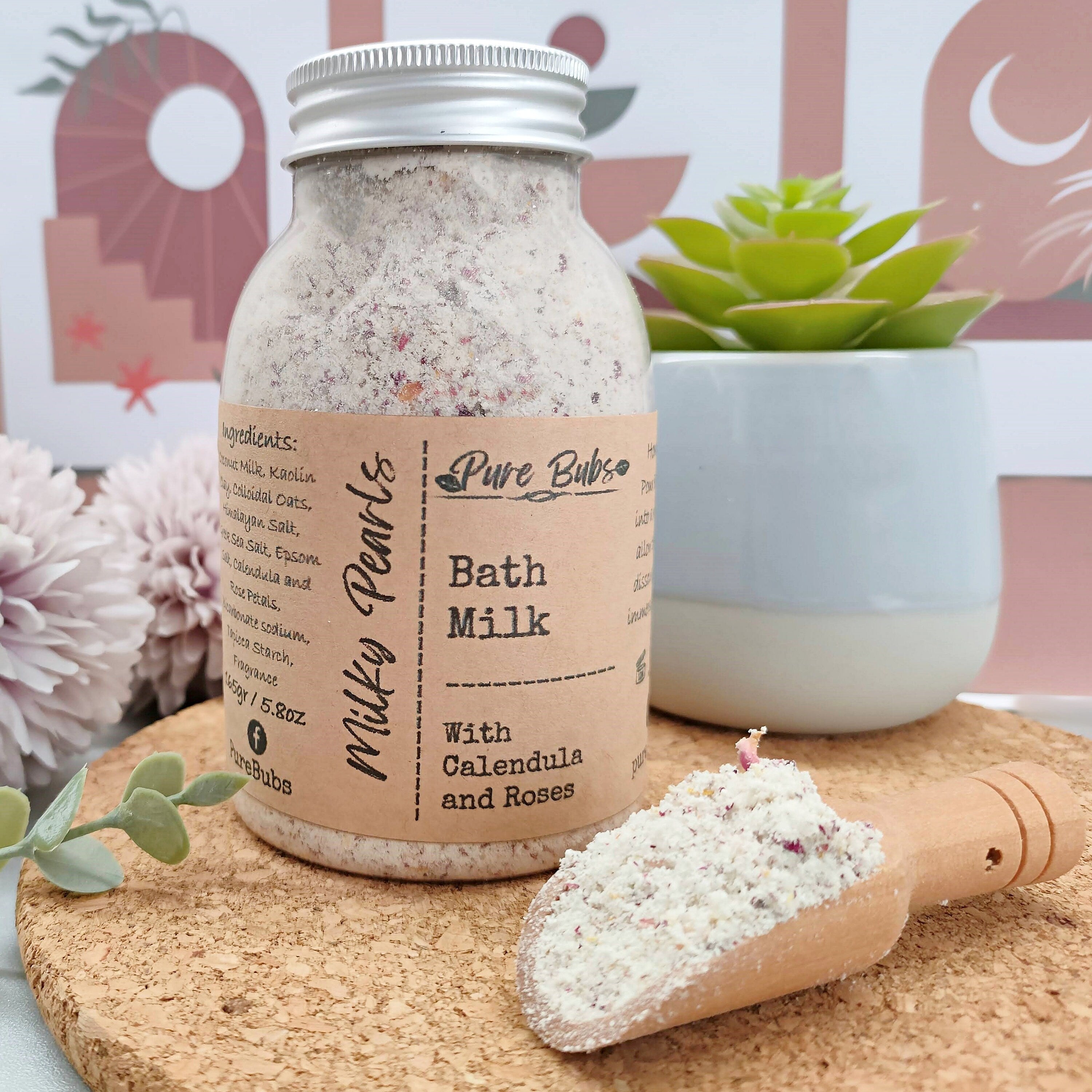 Oatmeal and Coconut Milk Bath Salts, Relaxing Foot Soak, Organic Skin Care, Soaking Salts