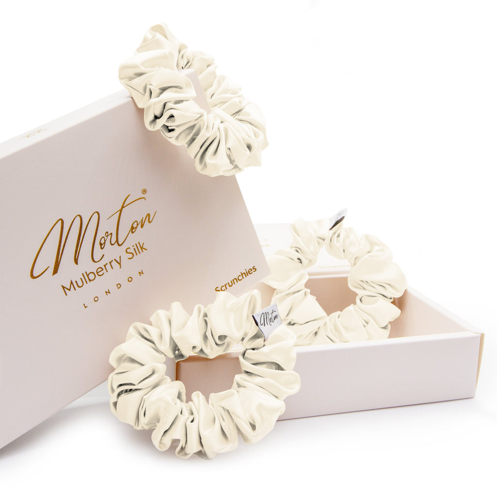 Mulberry Silk Scrunchies Set - Premium Grade 6A Hair Ties
