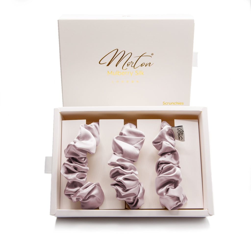 Mulberry Silk Scrunchies Set - Premium Grade 6A Hair Ties