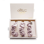 Mulberry Silk Scrunchies Set - Premium Grade 6A Hair Ties