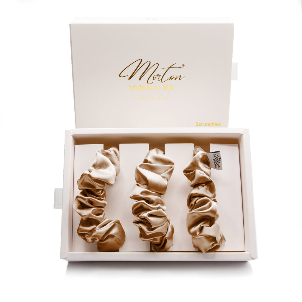 Mulberry Silk Scrunchies Set - Premium Grade 6A Hair Ties