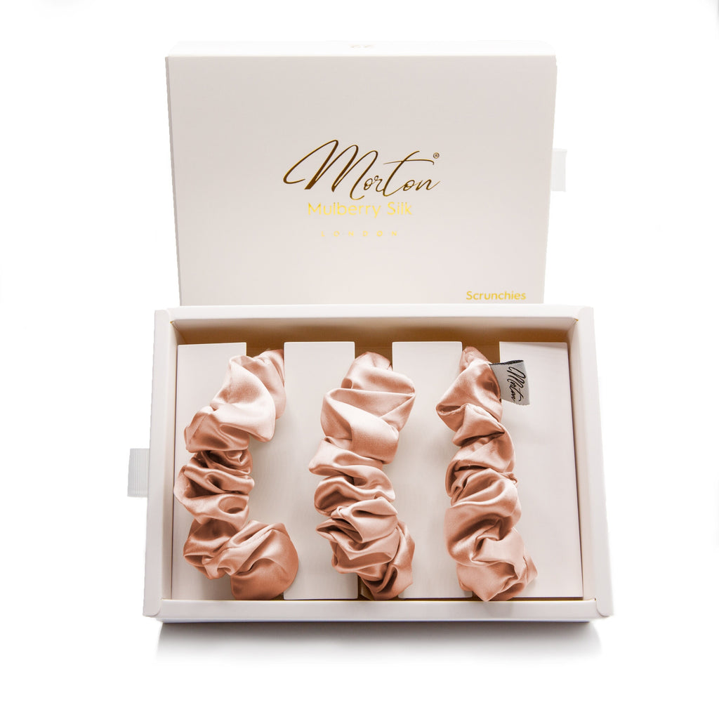 Mulberry Silk Scrunchies Set - Premium Grade 6A Hair Ties
