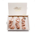 Mulberry Silk Scrunchies Set - Premium Grade 6A Hair Ties