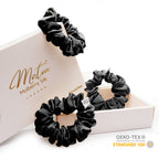 Mulberry Silk Scrunchies Set - Premium Grade 6A Hair Ties